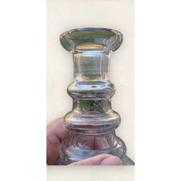 Vtg. Three Rings Crystal Cut Glass Decanter With Mushroom Topper. - Picture 10 of 12